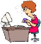lady at computer